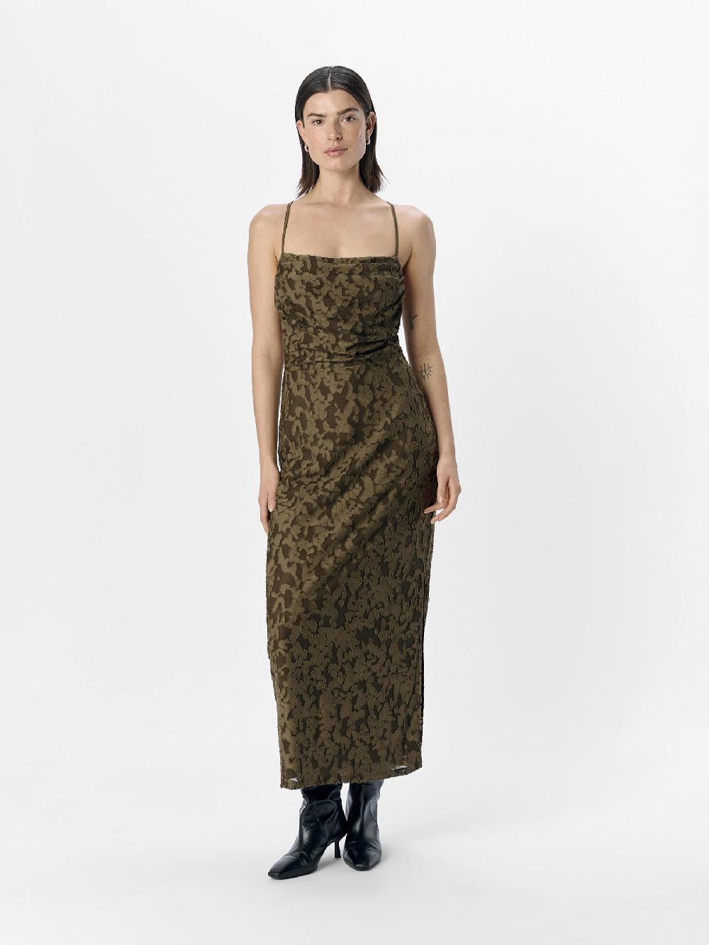 Object Petite GETEXTUREERD MAXI JURK