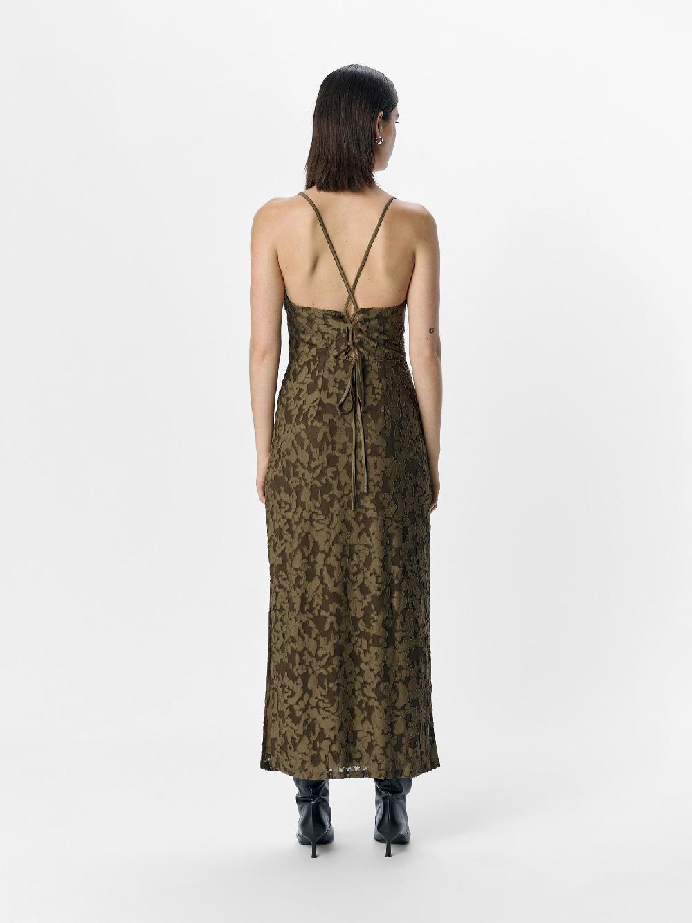 Object Petite GETEXTUREERD MAXI JURK