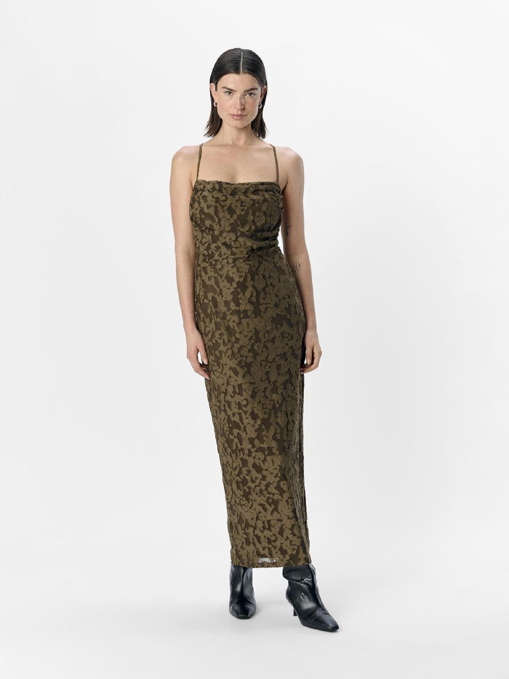 Object Petite GETEXTUREERD MAXI JURK