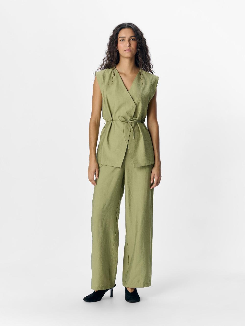 Object Petite HIGH-WAIST WIDE LEG BROEK