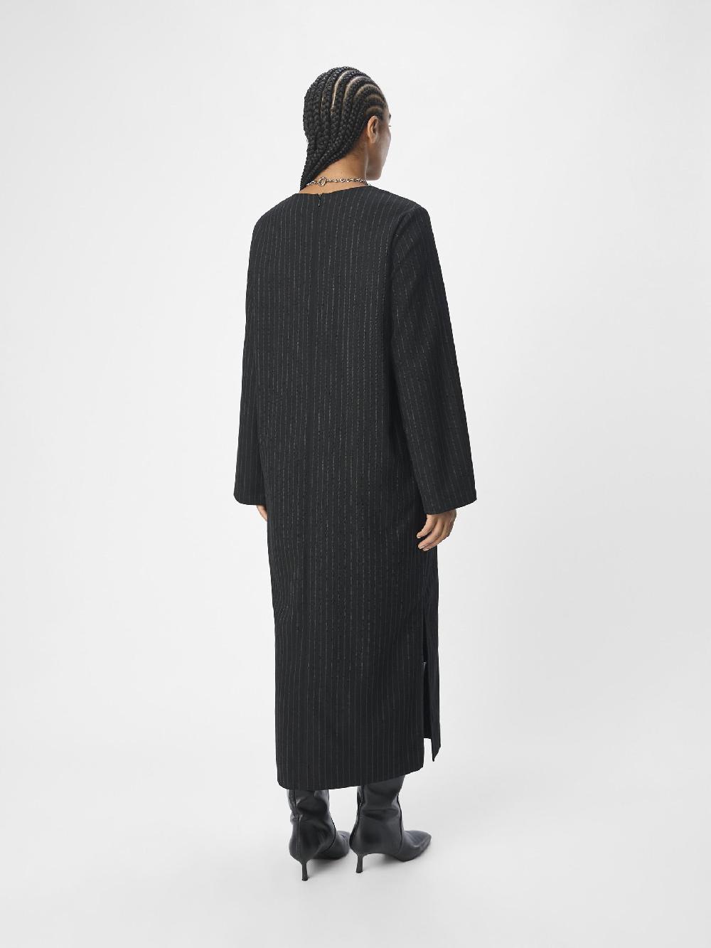 Object Petite KRIJTSTREEP MIDI JURK