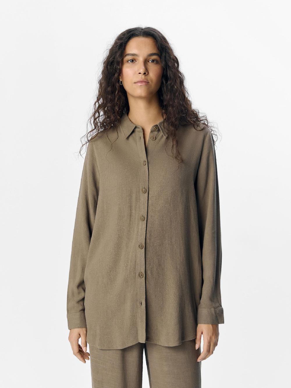 Object Petite LINNENMIX OVERHEMD