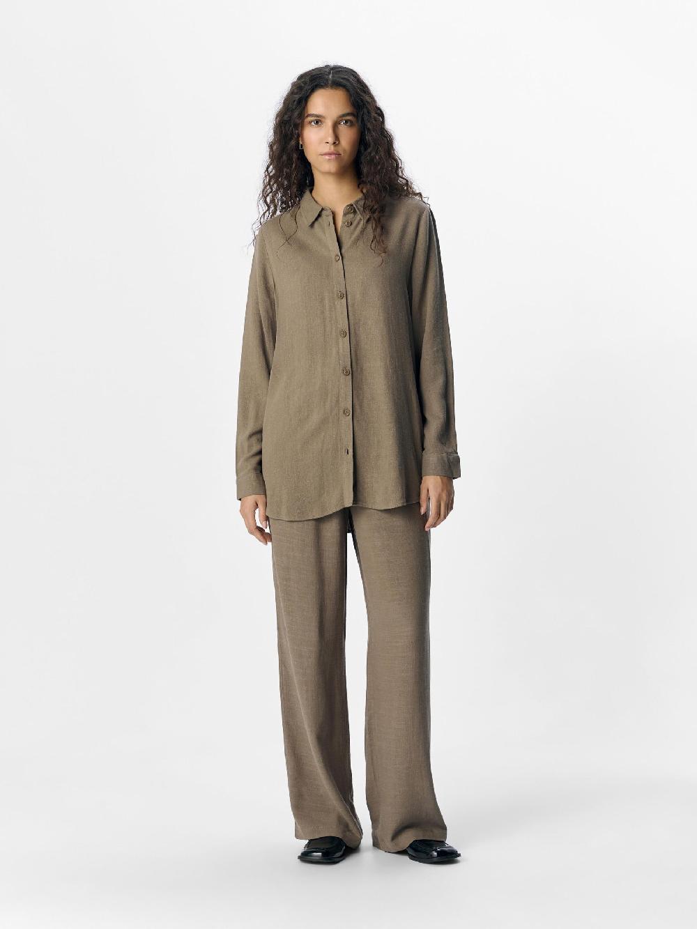 Object Petite LINNENMIX OVERHEMD