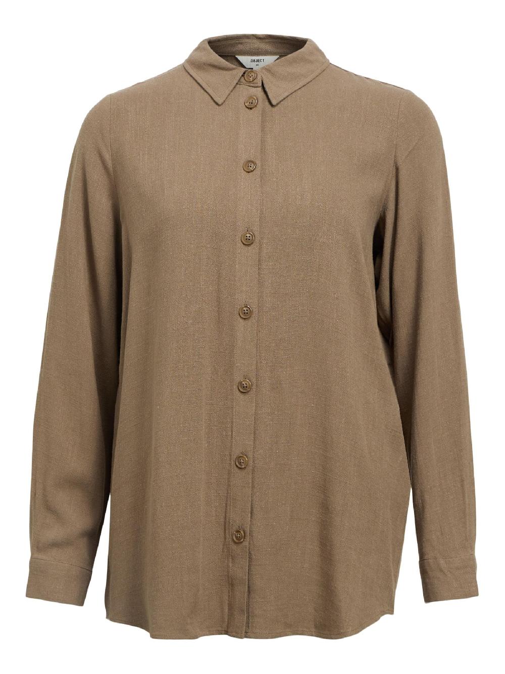 object petite LINNENMIX OVERHEMD