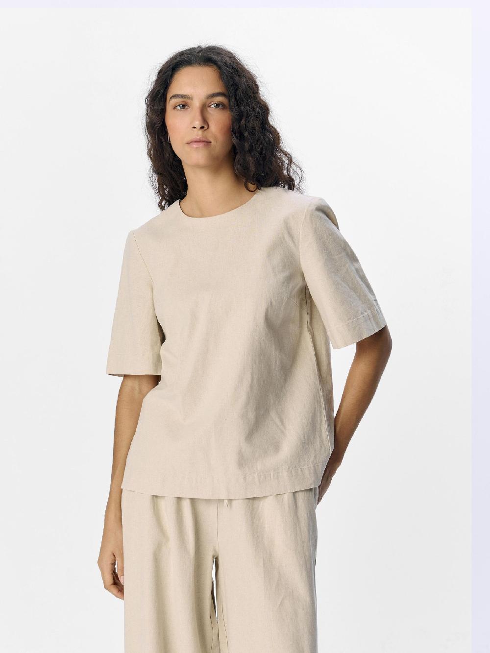 Object Petite LINNENMIX T-SHIRT