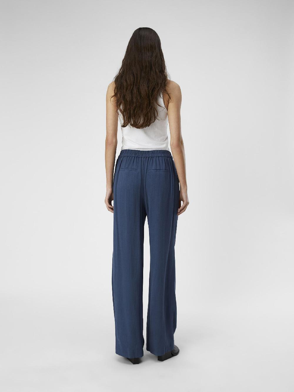 Object Petite LINNENMIX WIDE LEG BROEK