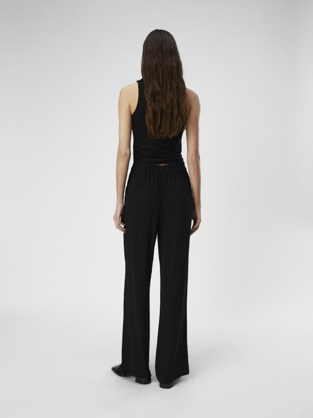Object Petite LINNENMIX WIDE LEG BROEK