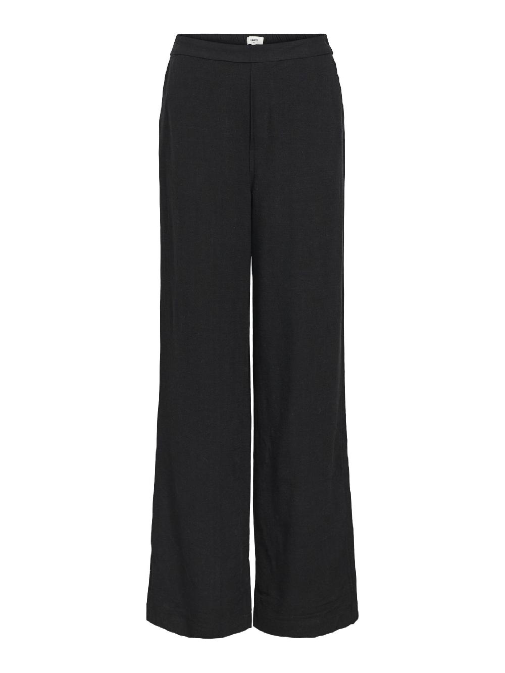 object petite LINNENMIX WIDE LEG BROEK