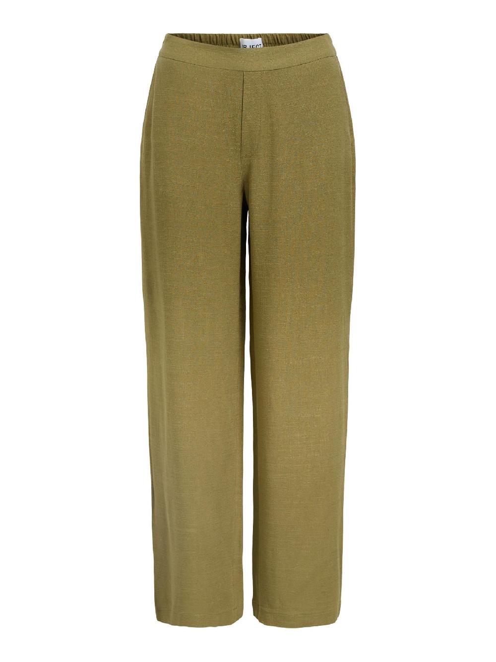 object petite LINNENMIX WIDE LEG BROEK