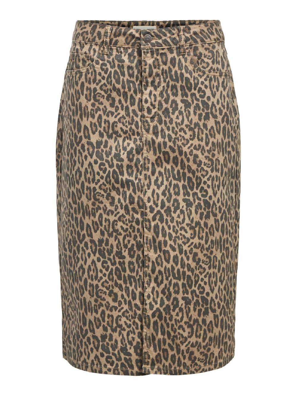object petite LUIPAARDPRINT DENIM ROK