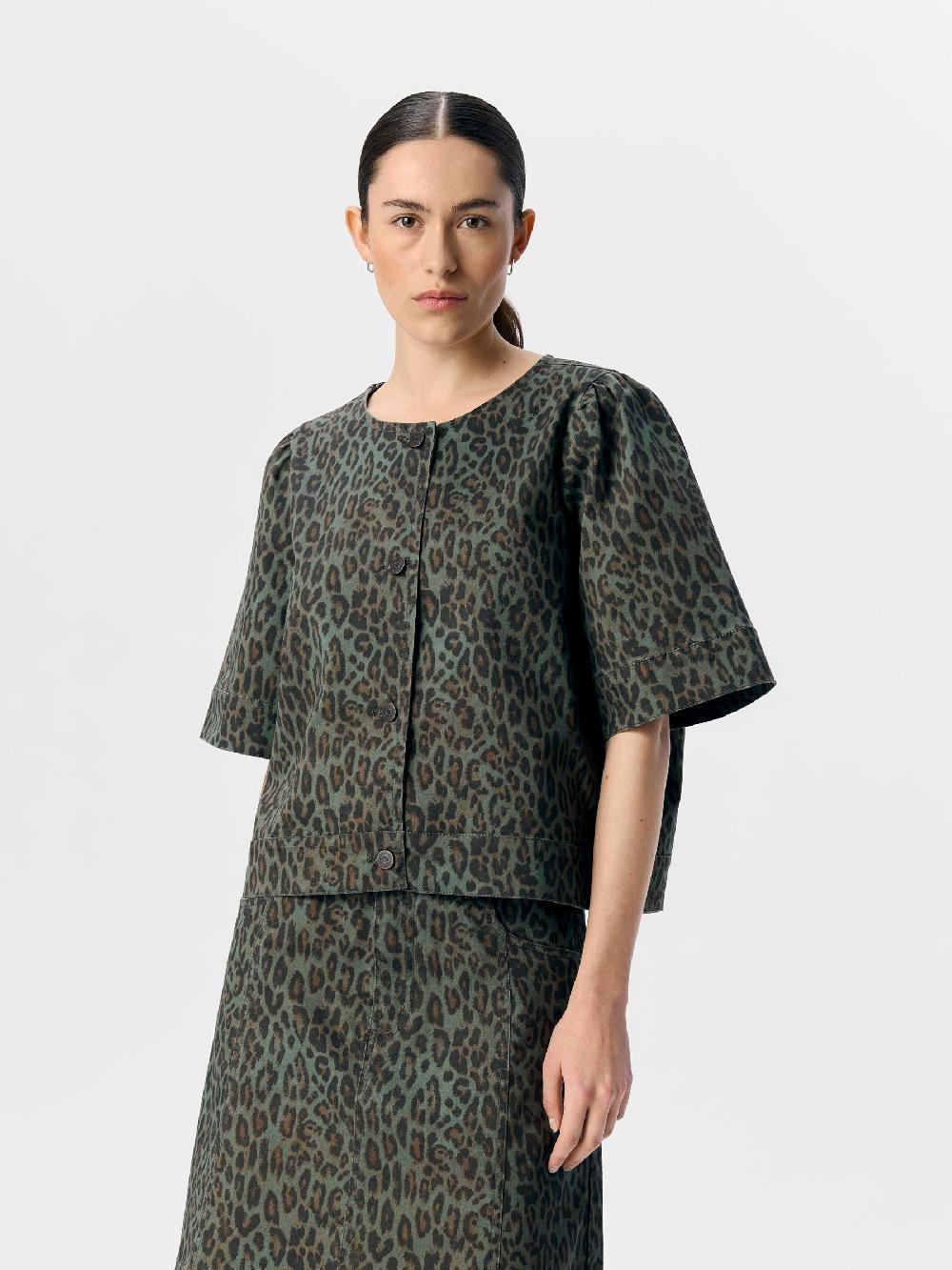 Object Petite LUIPAARDPRINT OVERHEMD