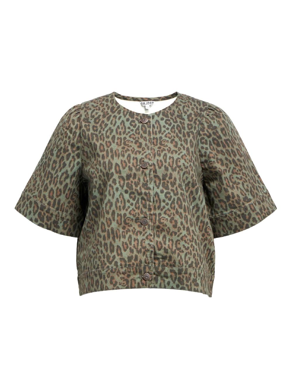 object petite LUIPAARDPRINT OVERHEMD