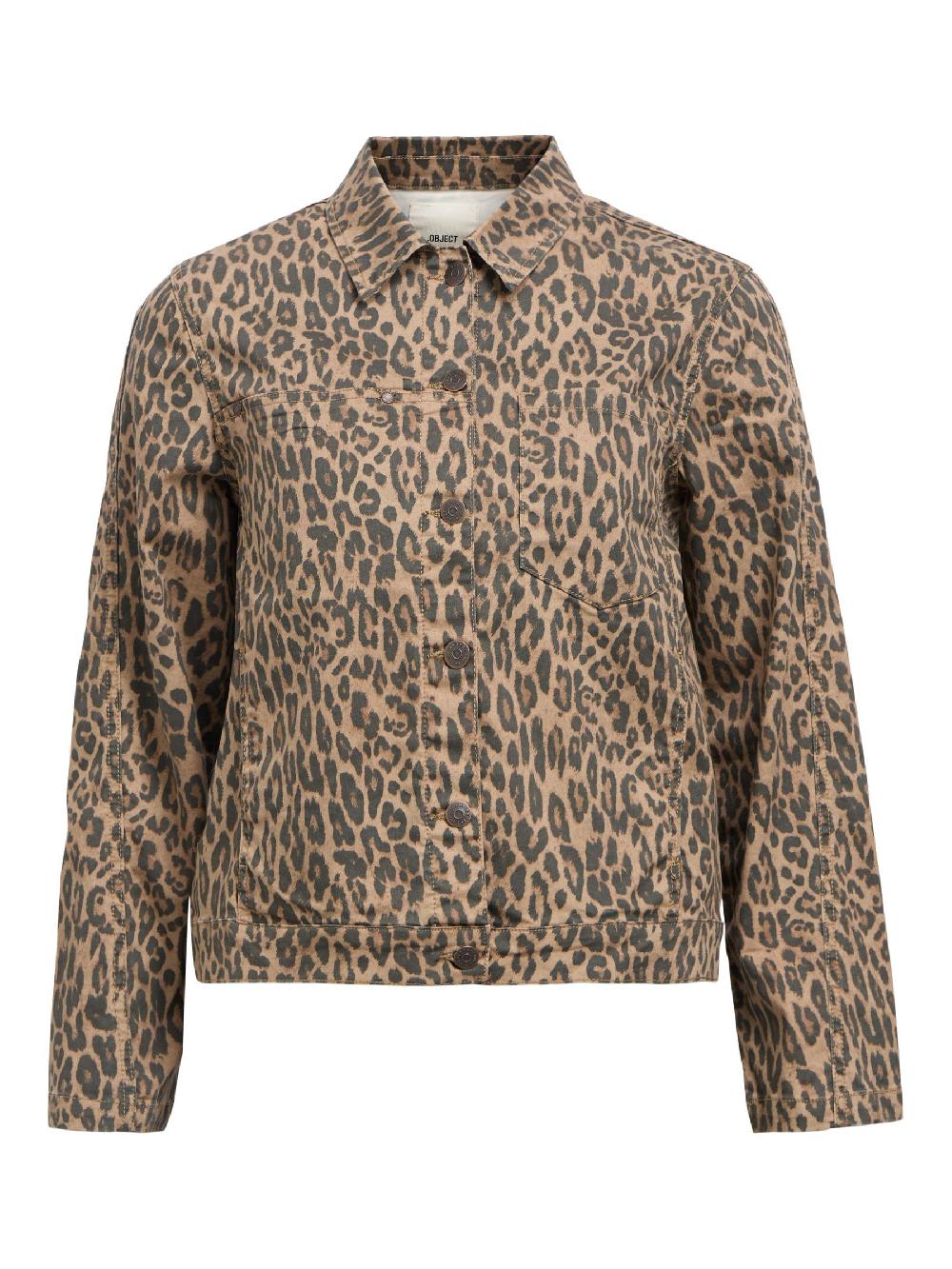 object petite LUIPAARDPRINT SPIJKERJAS