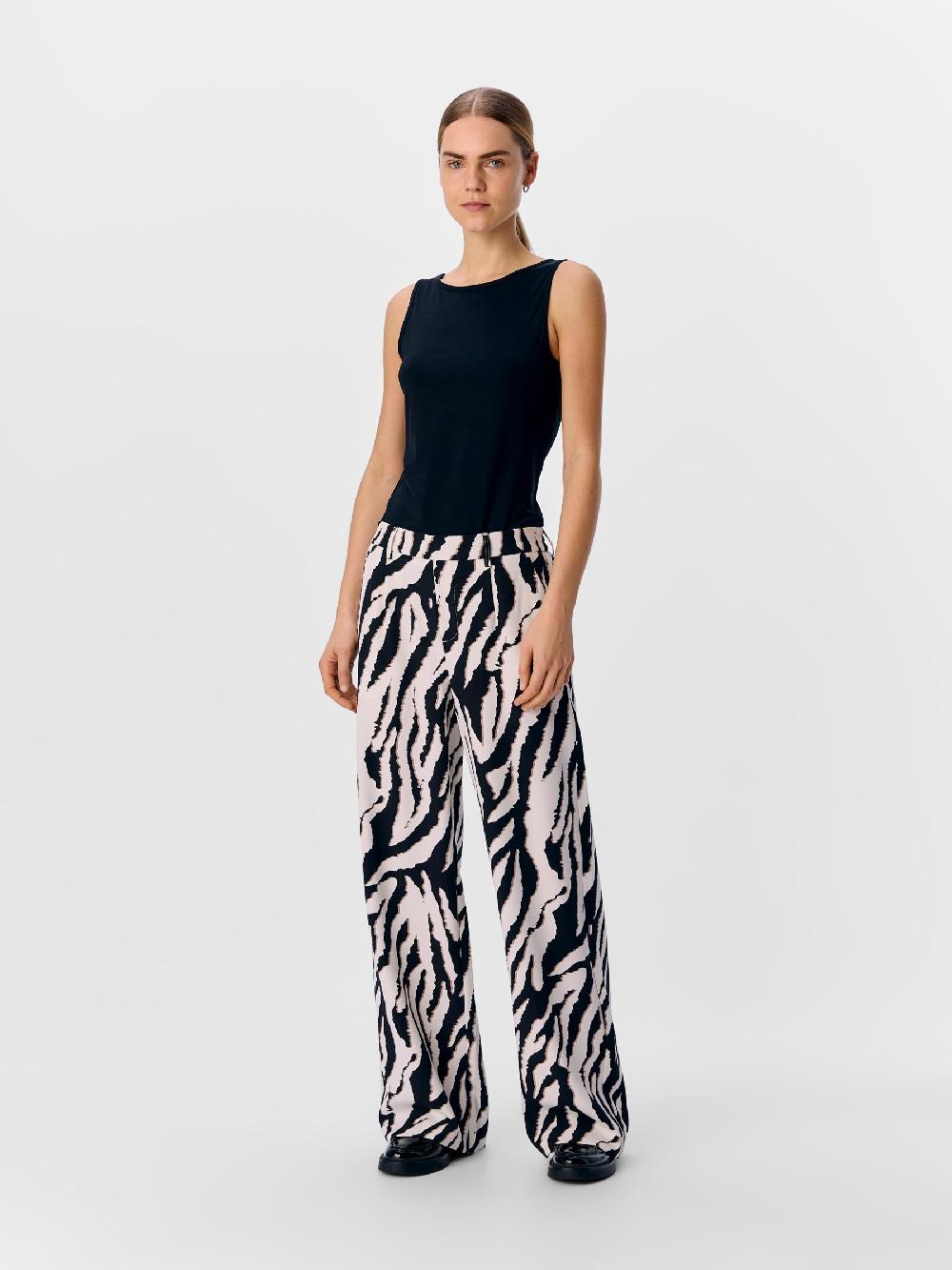 Object Petite LUIPAARDPRINT WIDE LEG BROEK