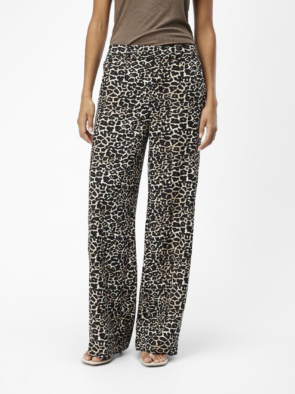 Object Petite LUIPAARDPRINT WIDE LEG BROEK