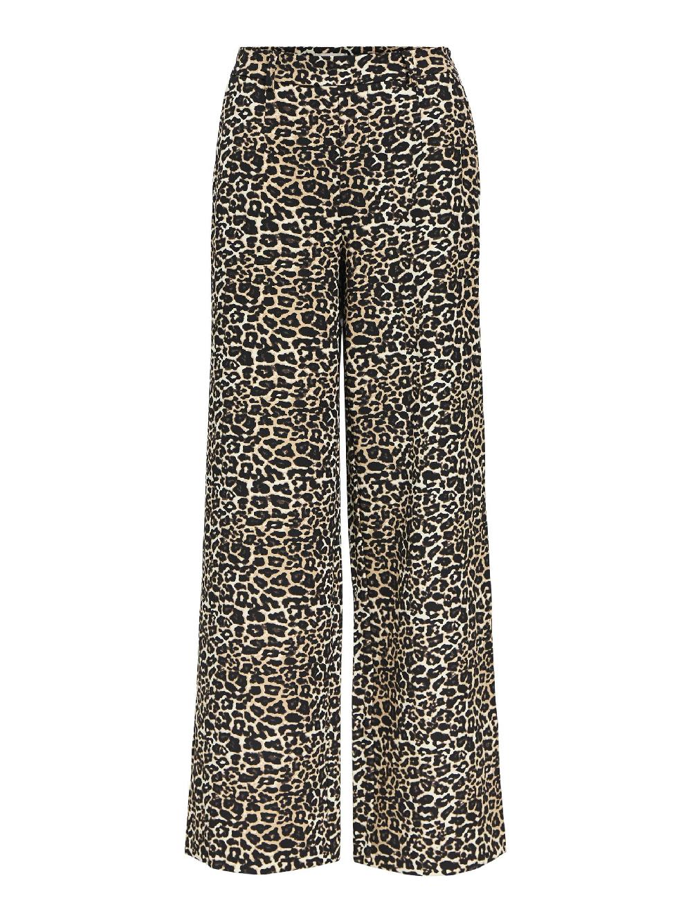 object petite LUIPAARDPRINT WIDE LEG BROEK