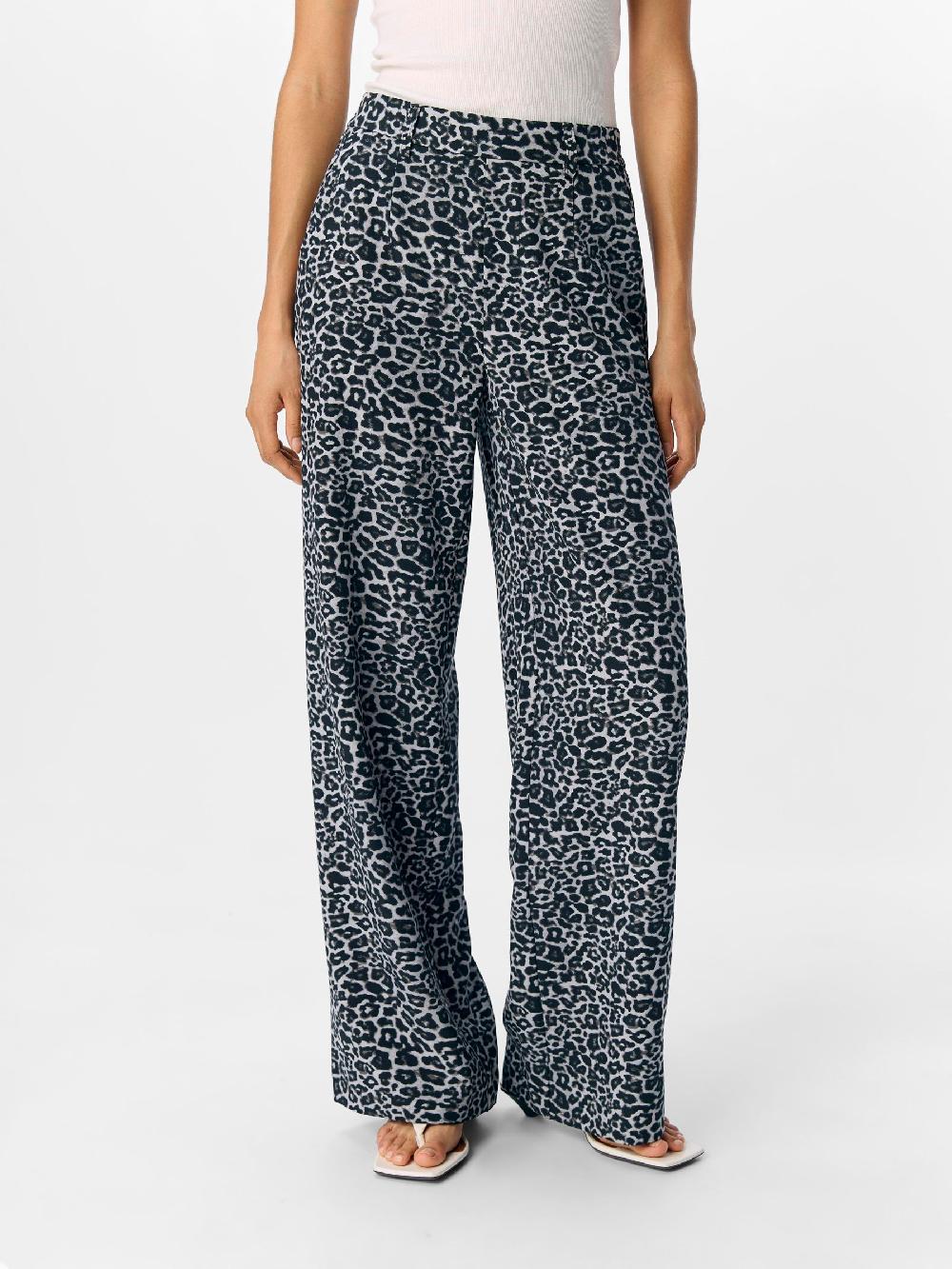 Object Petite LUIPAARDPRINT WIDE LEG BROEK