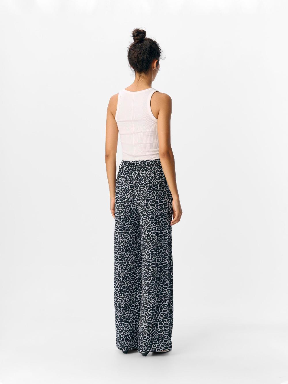 Object Petite LUIPAARDPRINT WIDE LEG BROEK