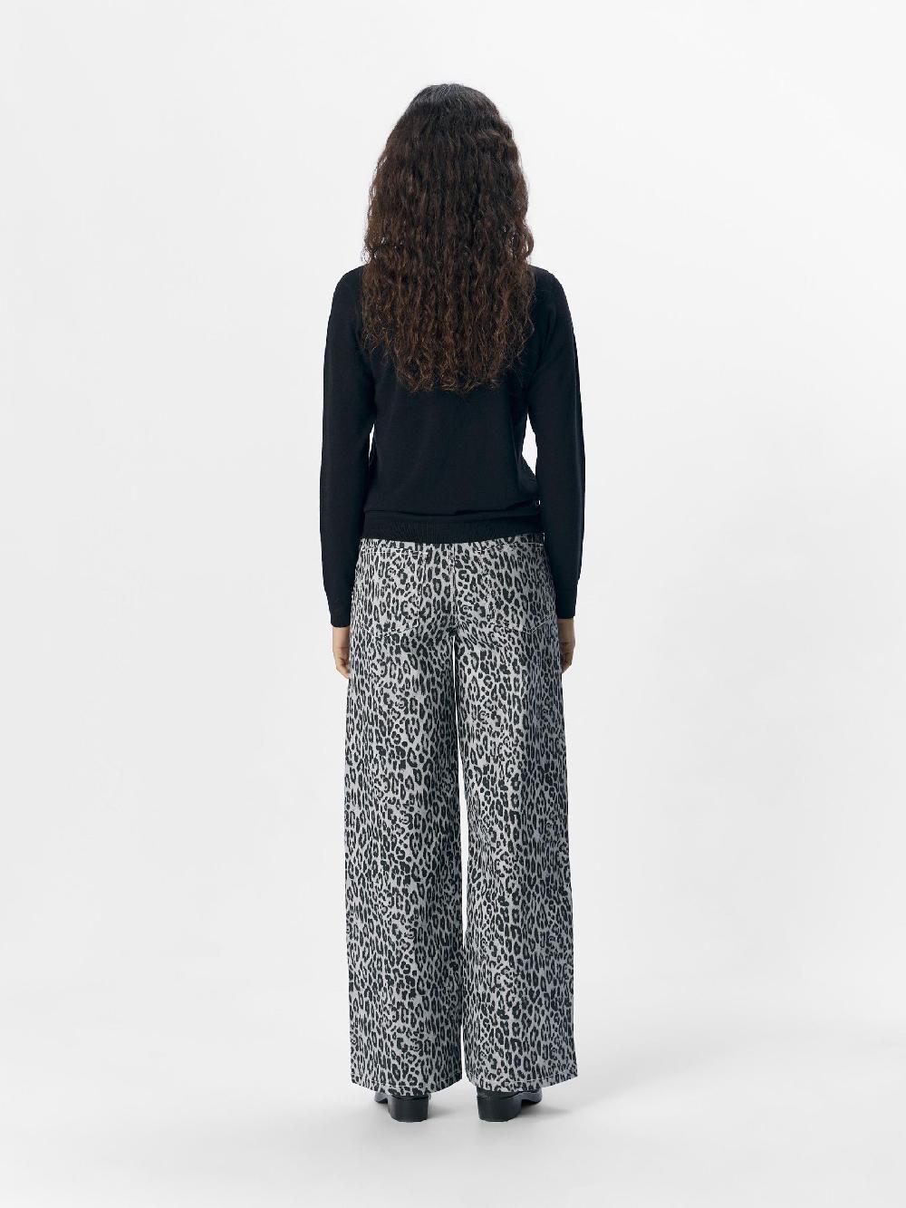 Object Petite LUIPAARDPRINT WIDE LEG JEANS