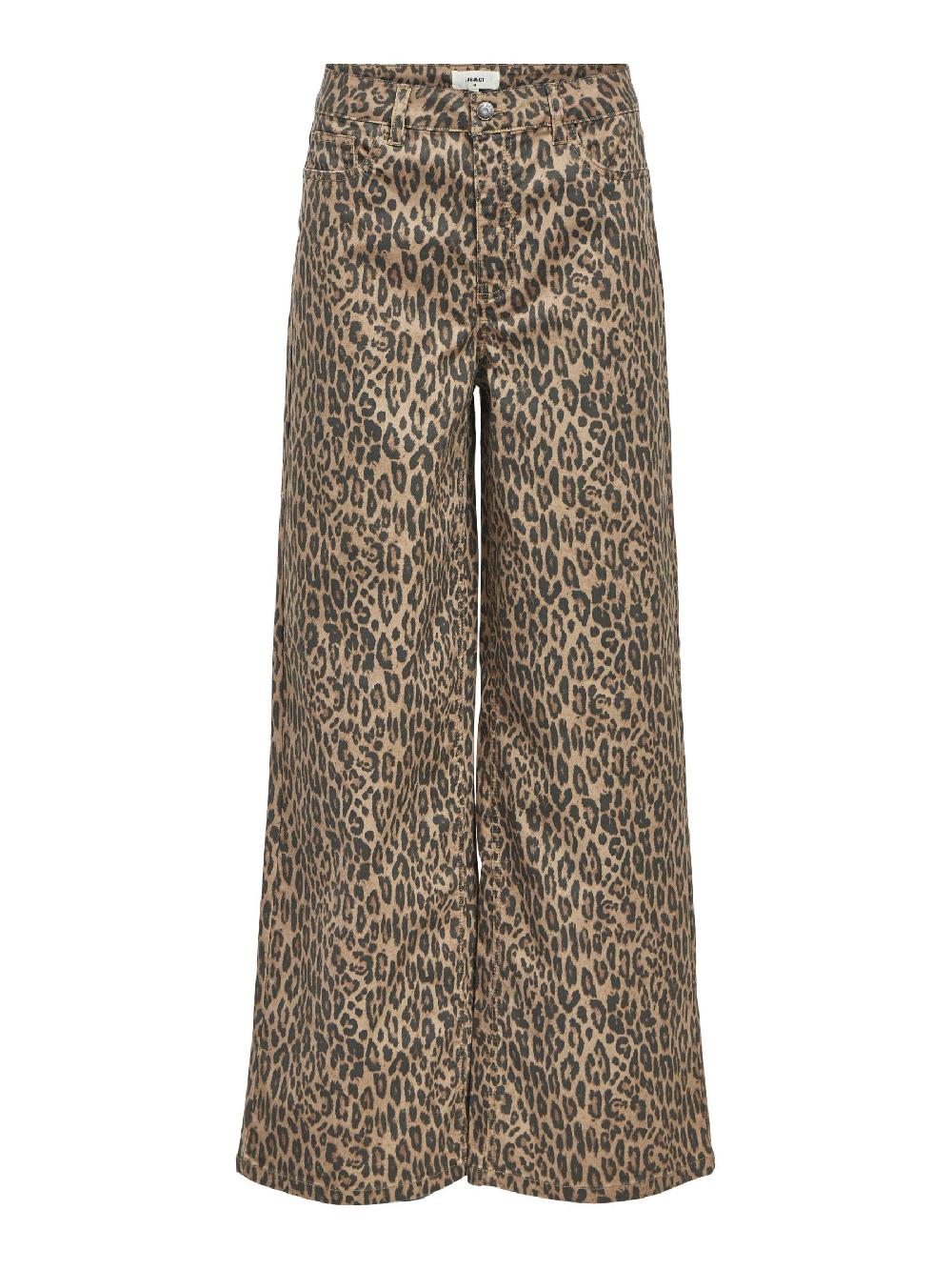 object petite LUIPAARDPRINT WIDE LEG JEANS