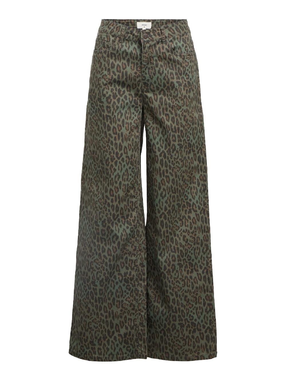 object petite LUIPAARDPRINT WIDE LEG JEANS