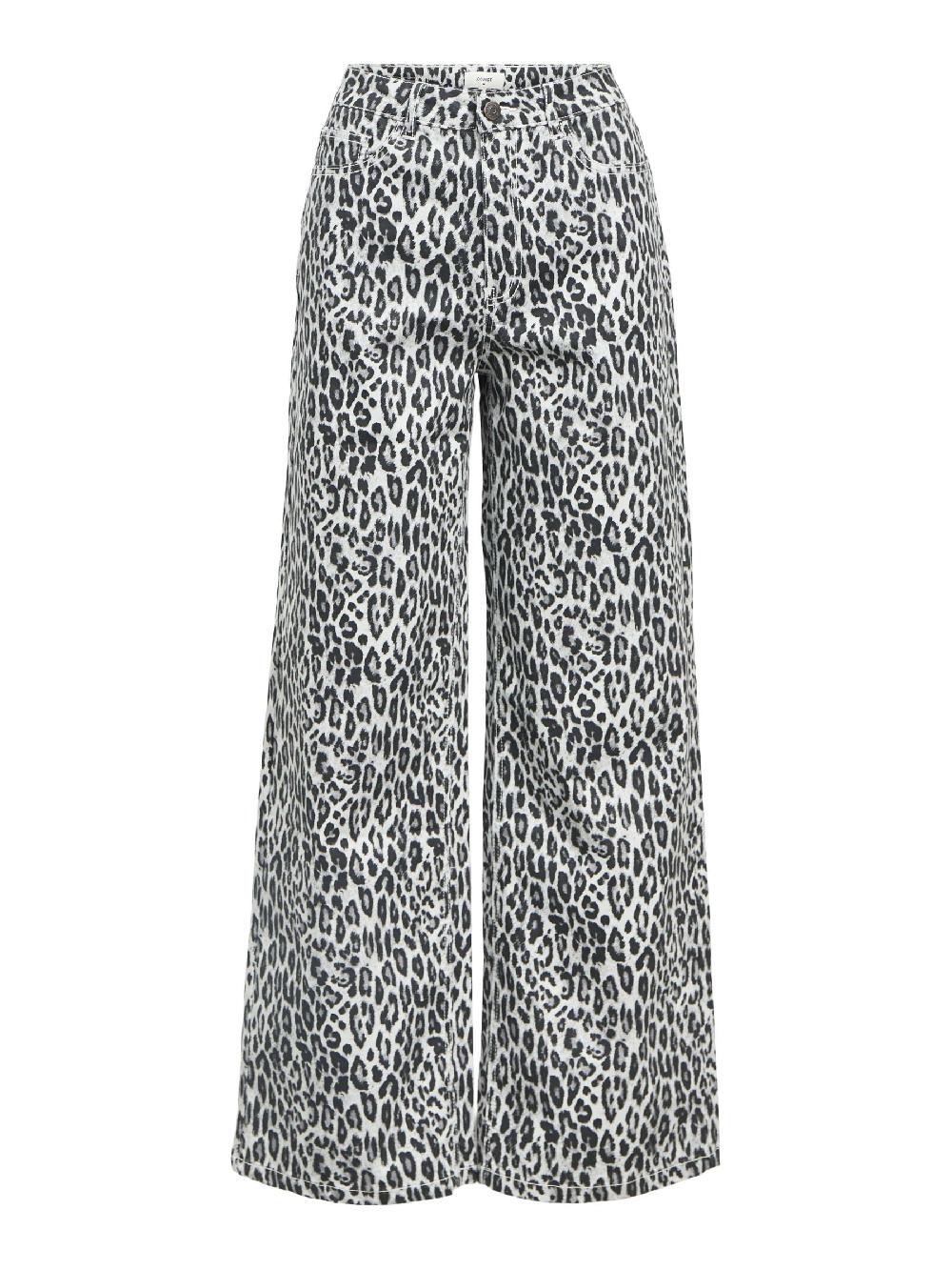 object petite LUIPAARDPRINT WIDE LEG JEANS