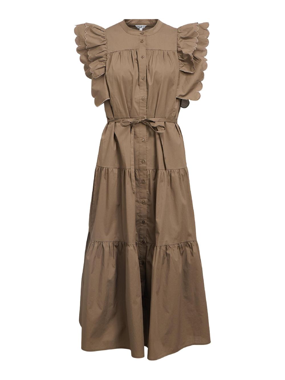 object petite OBJHOPE MAXI JURK