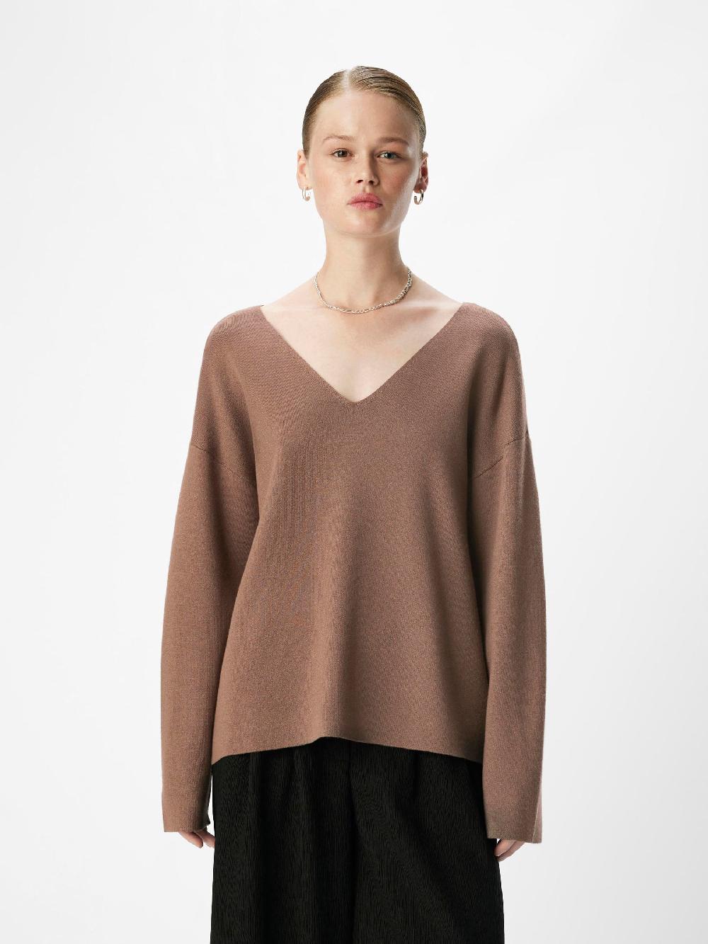 Object Petite V-HALS GEBREIDE TRUI