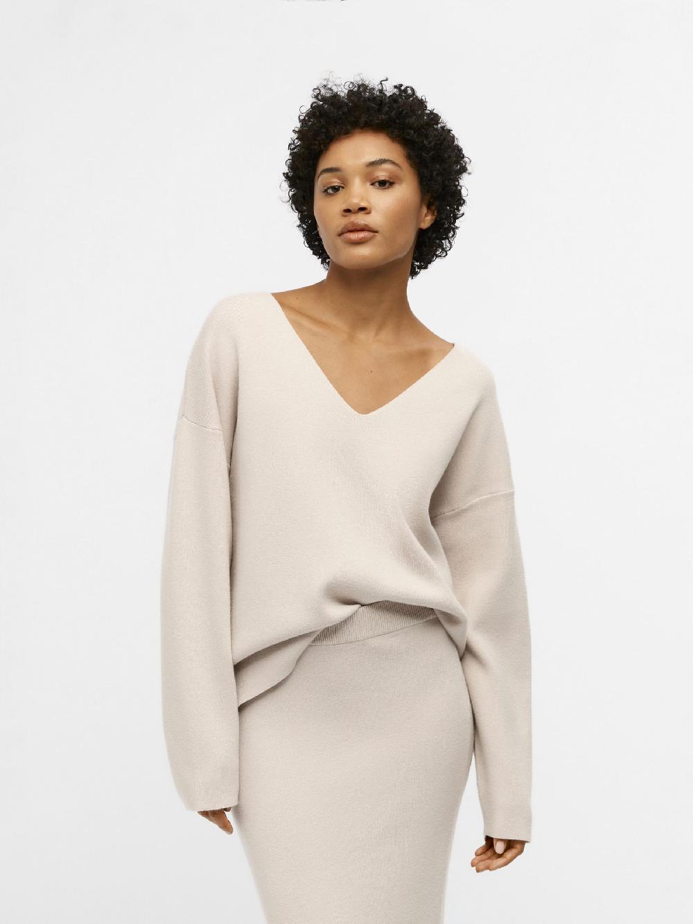 Object Petite V-HALS GEBREIDE TRUI