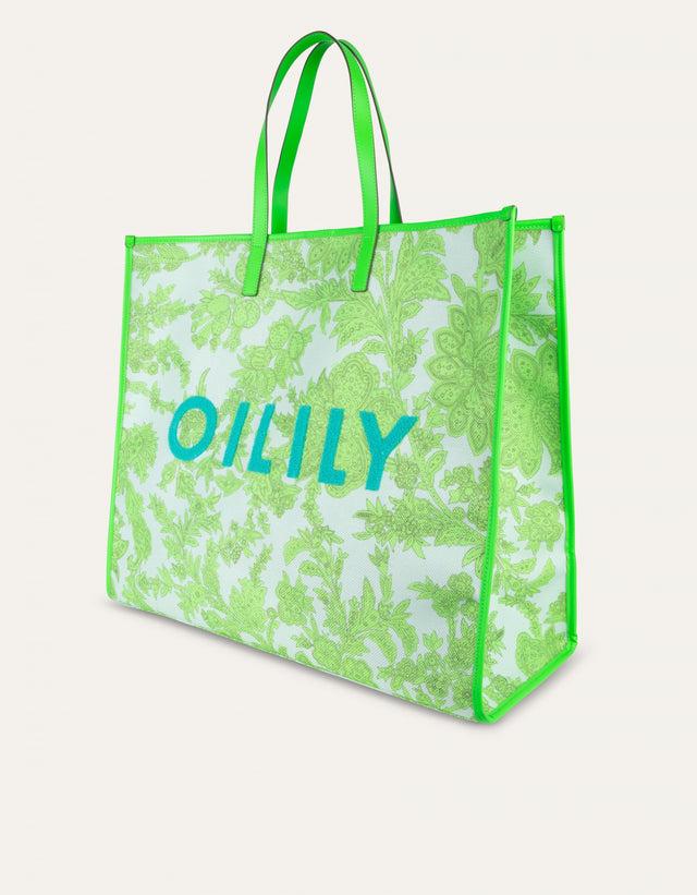 Oilily Big Square Shopper Green