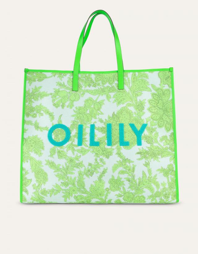 oilily Big Square Shopper Green