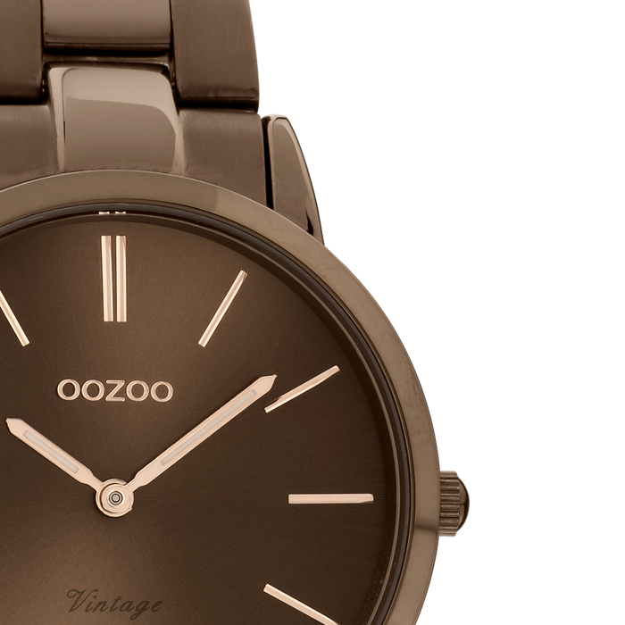 Oozoo Brown OOZOO Watch With Brown Stainless Steel Bracelet - C20109