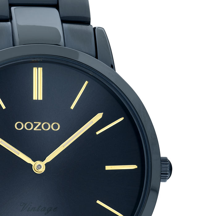 Oozoo Dark Blue OOZOO Watch With Dark Blue Stainless Steel Bracelet - C20105