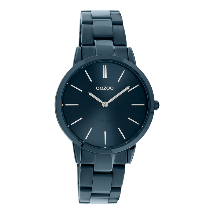 oozoo Dark blue OOZOO watch with dark blue stainless steel bracelet - C20108