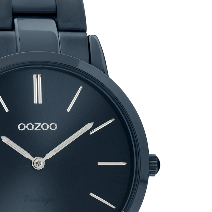 Oozoo Dark Blue OOZOO Watch With Dark Blue Stainless Steel Bracelet - C20108