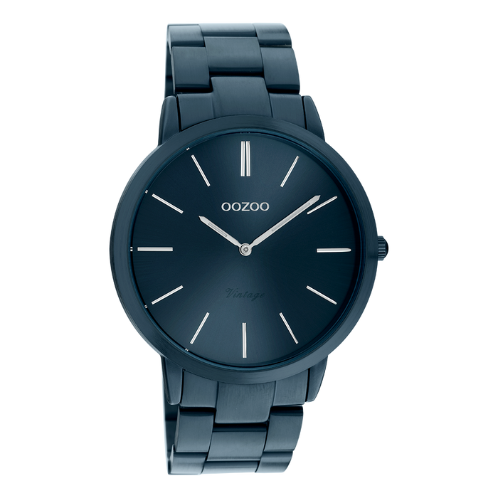 oozoo Dark blue OOZOO watch with stainless steel bracelet - C20102
