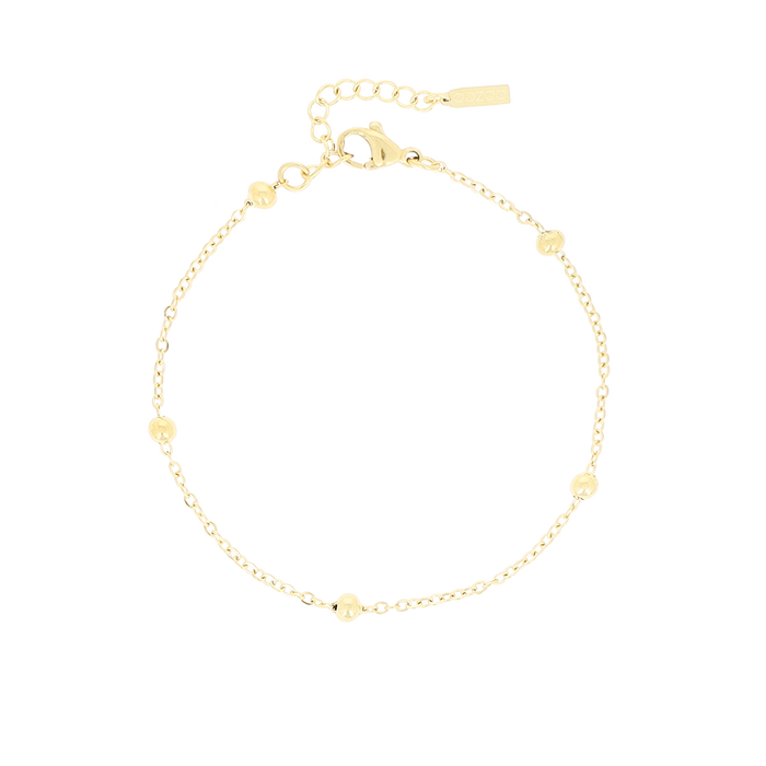 Oozoo Goudkleurige Armband + Ketting Set Met Bolletjes