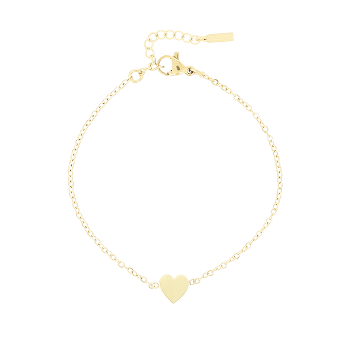Oozoo Goudkleurige Armband + Ketting Set Met Een Hart