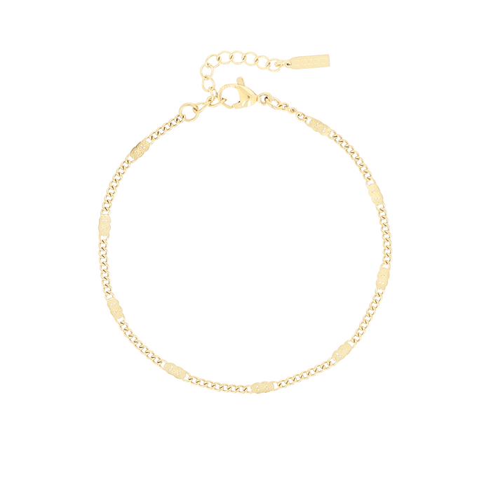 Oozoo Goudkleurige Armband + Ketting Set Met Klassiek Detail