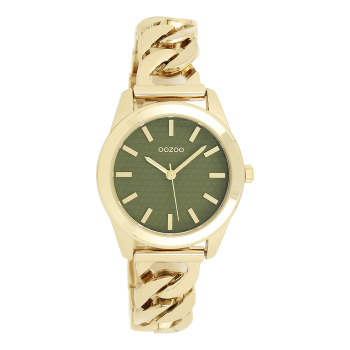 oozoo Goudkleurige OOZOO horloge met petit schakelarmband - C11421
