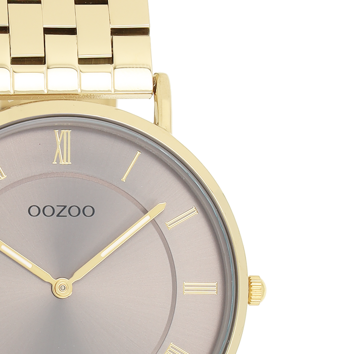 Oozoo Goudkleurige OOZOO Horloge Met Roestvrijstalen Armband - C20370