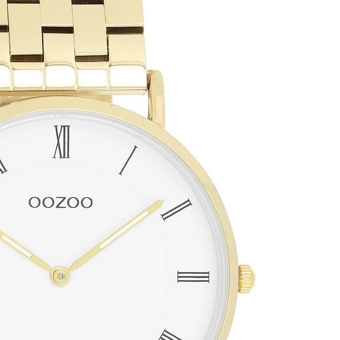 Oozoo Goudkleurige OOZOO Horloge Met Roestvrijstalen Armband - C20369