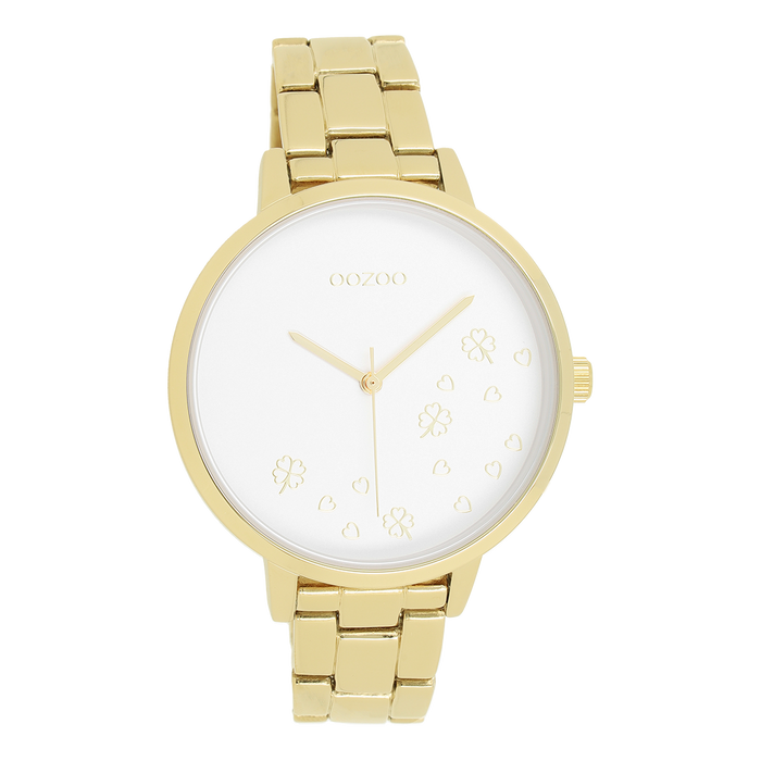 oozoo Goudkleurige OOZOO horloge met roestvrijstalen armband - C11122
