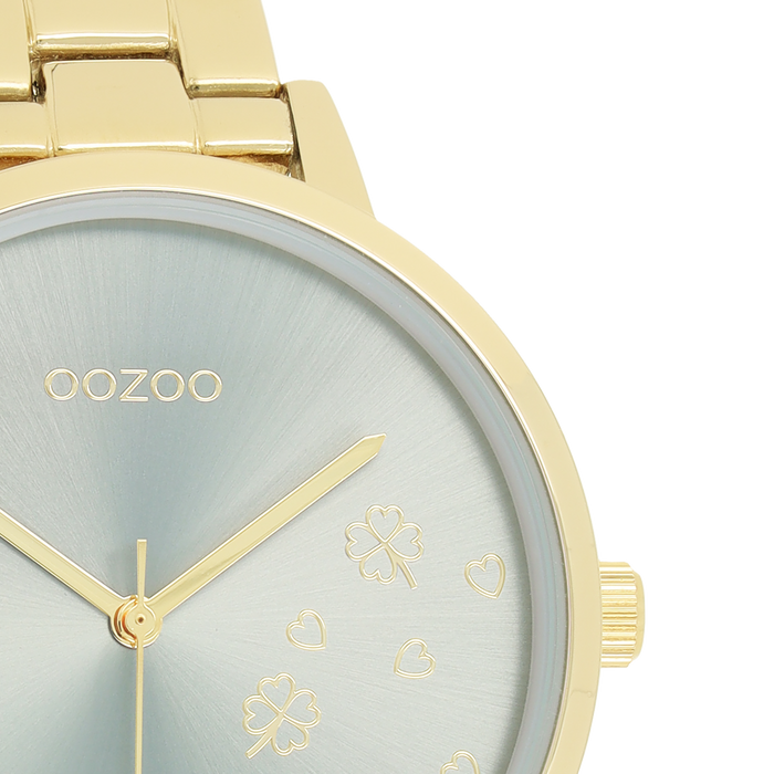 Oozoo Goudkleurige OOZOO Horloge Met Roestvrijstalen Armband - C11123