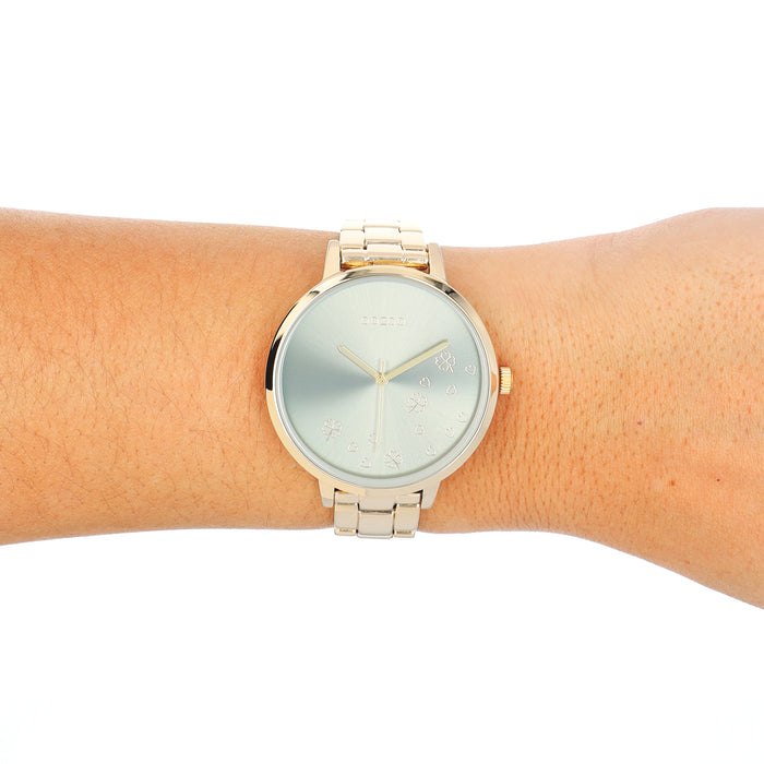 Oozoo Goudkleurige OOZOO Horloge Met Roestvrijstalen Armband - C11123