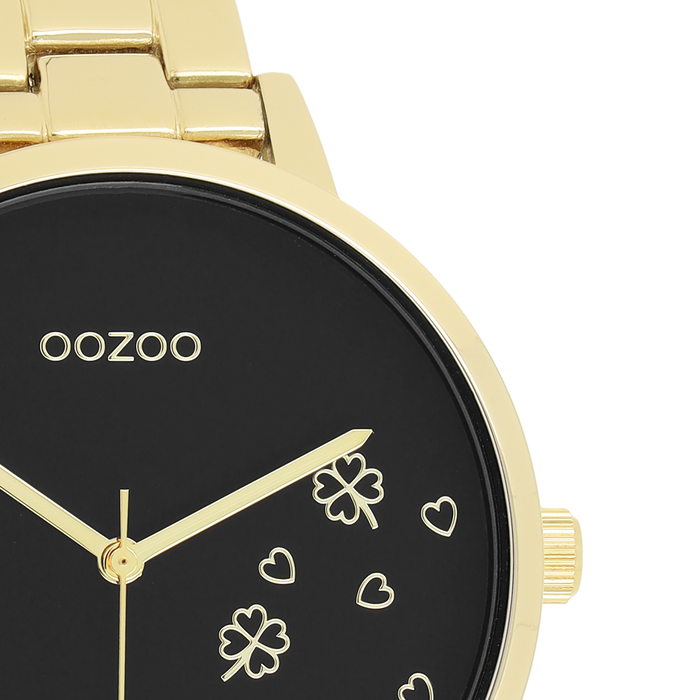Oozoo Goudkleurige OOZOO Horloge Met Roestvrijstalen Armband - C11124