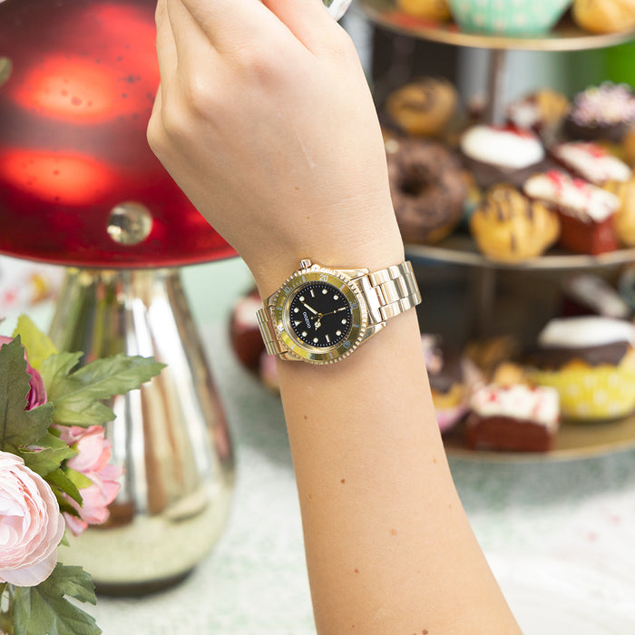 Oozoo Goudkleurige OOZOO Horloge Met Roestvrijstalen Armband - C11148