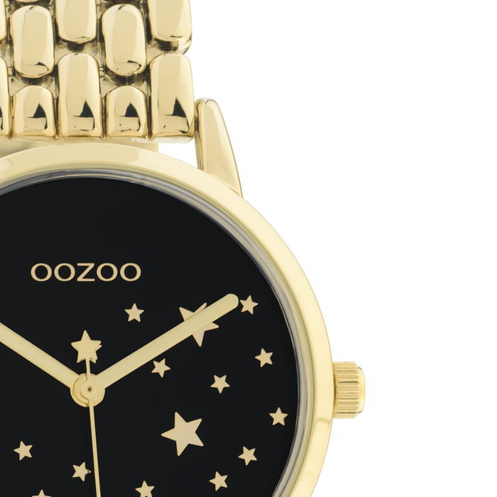 Oozoo Goudkleurige OOZOO Horloge Met Roestvrijstalen Armband - C11029