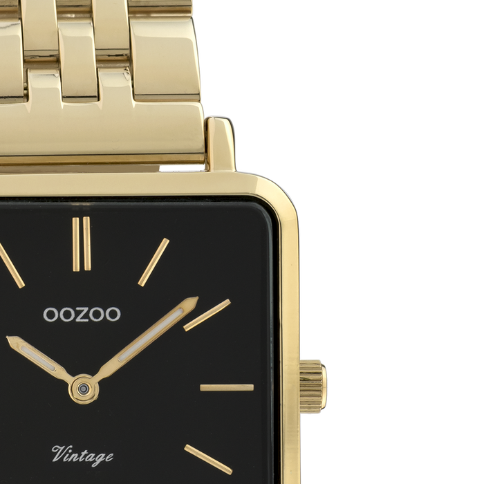 Oozoo Goudkleurige OOZOO Horloge Met Roestvrijstalen Armband - C9957