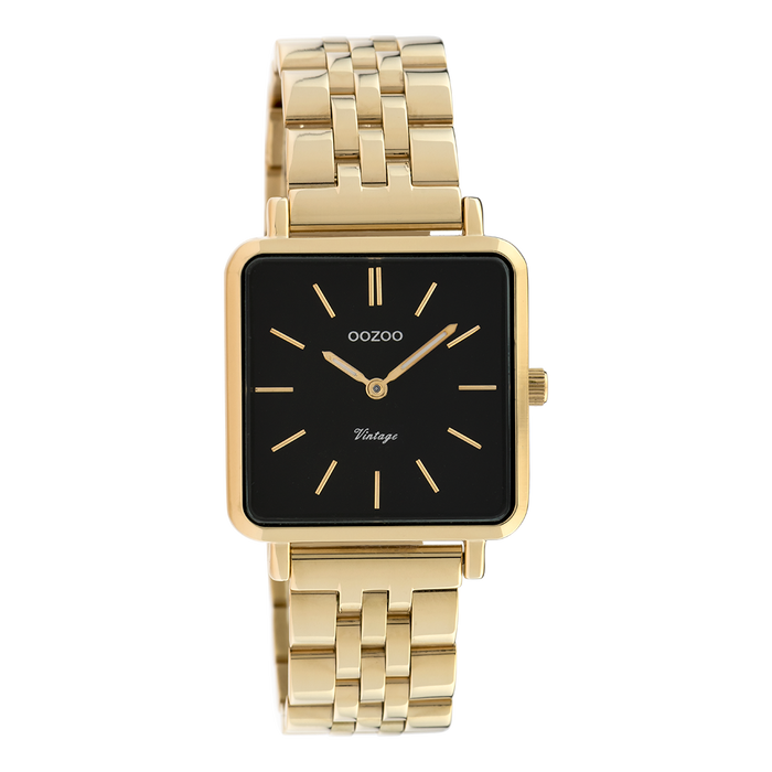 oozoo Goudkleurige OOZOO horloge met roestvrijstalen armband - C9957